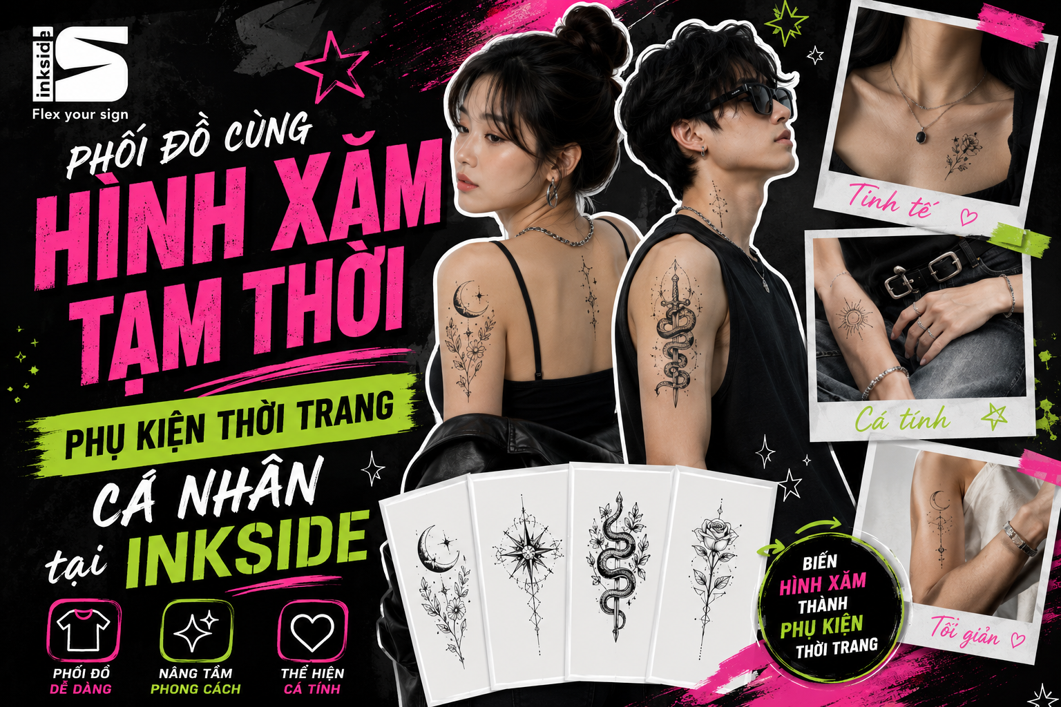 Phối đồ cùng tattoo